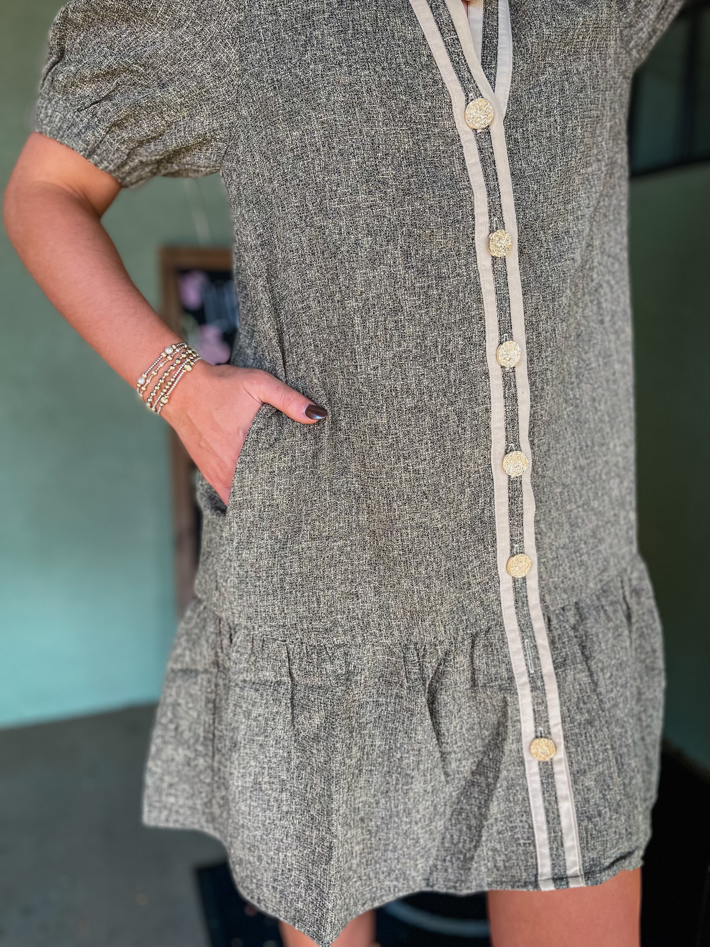 The Champagne Shine Dress