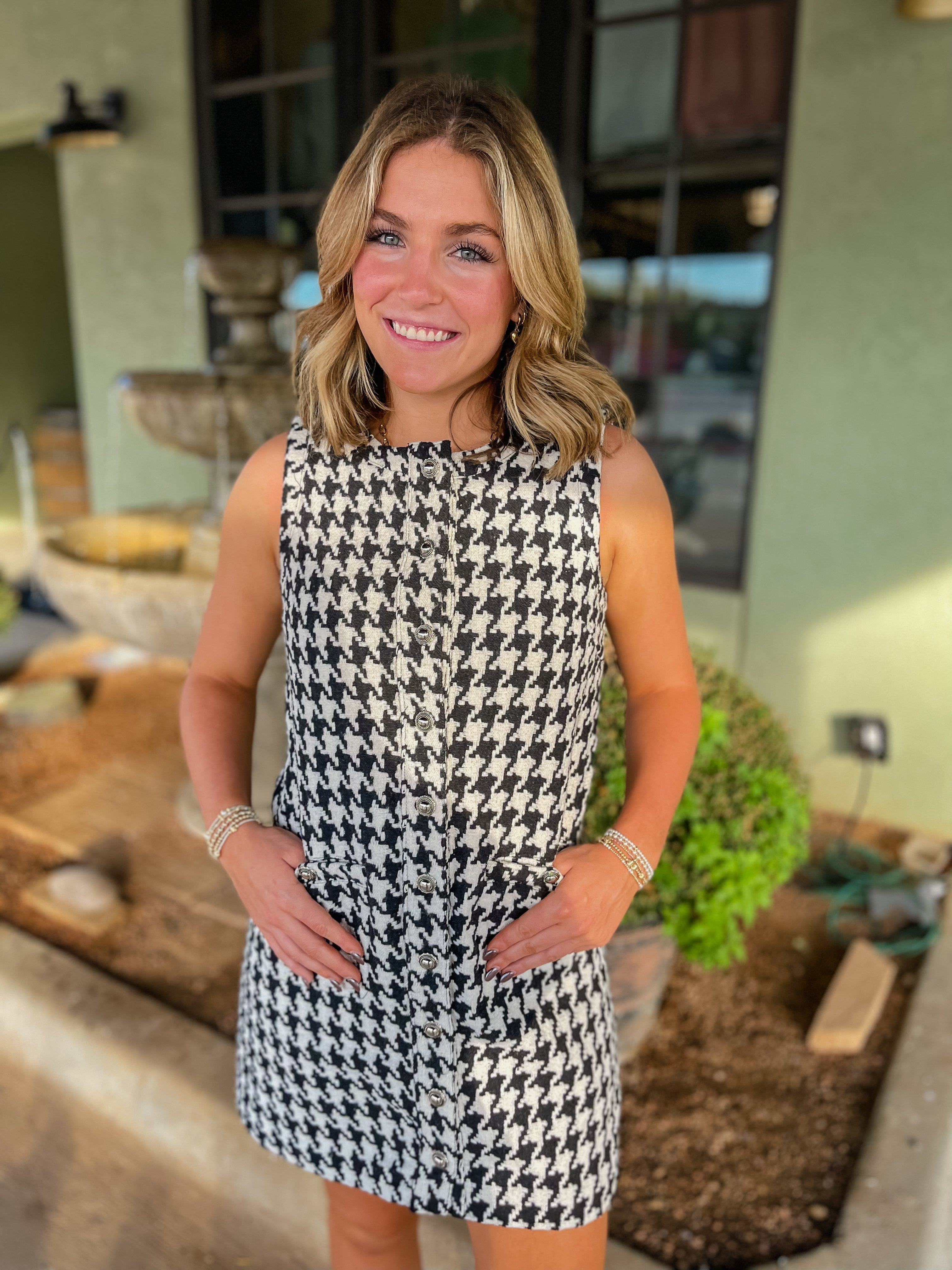 The Silver Button Social Dress