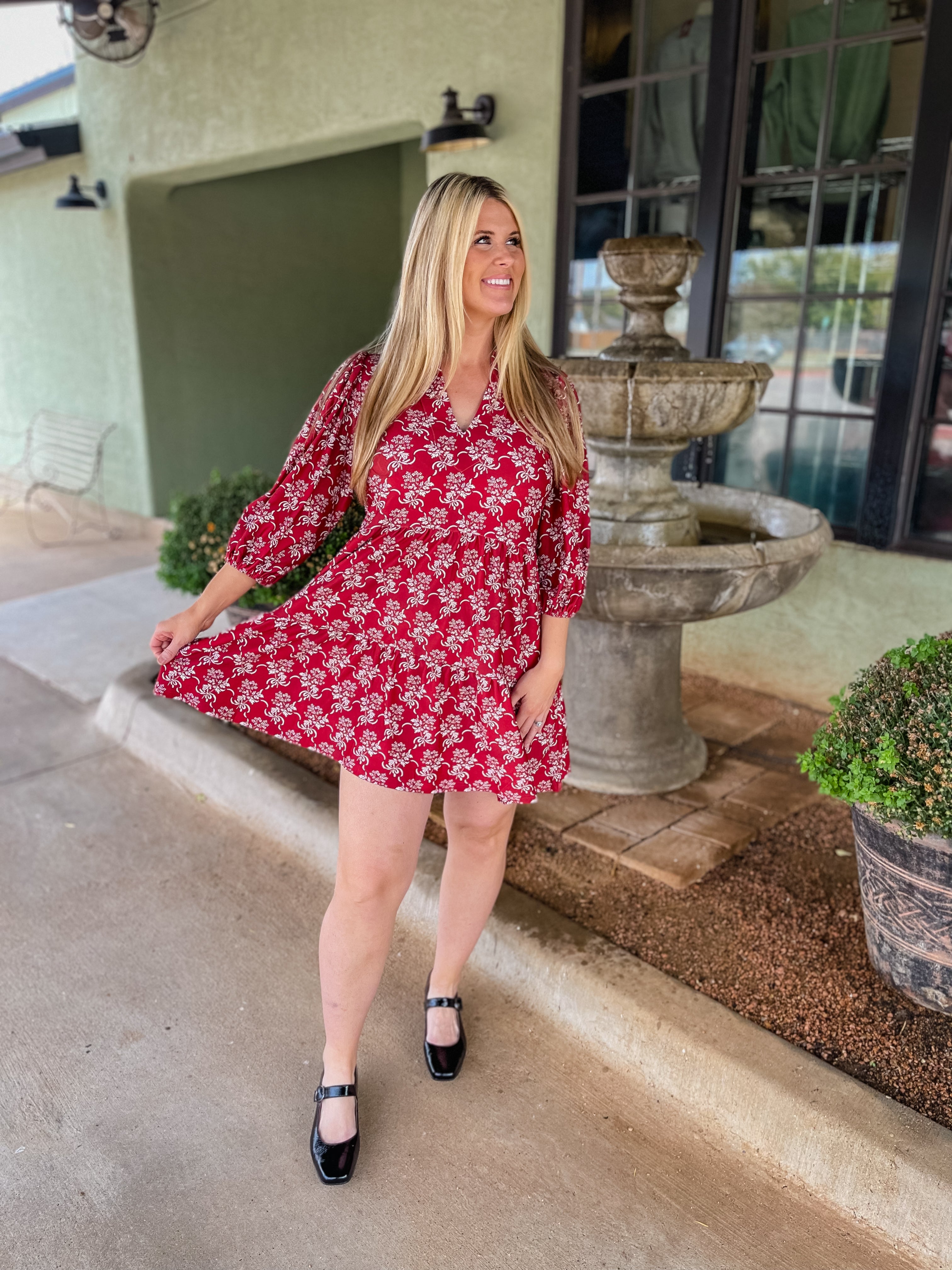 Crimson Petal Mini Dress