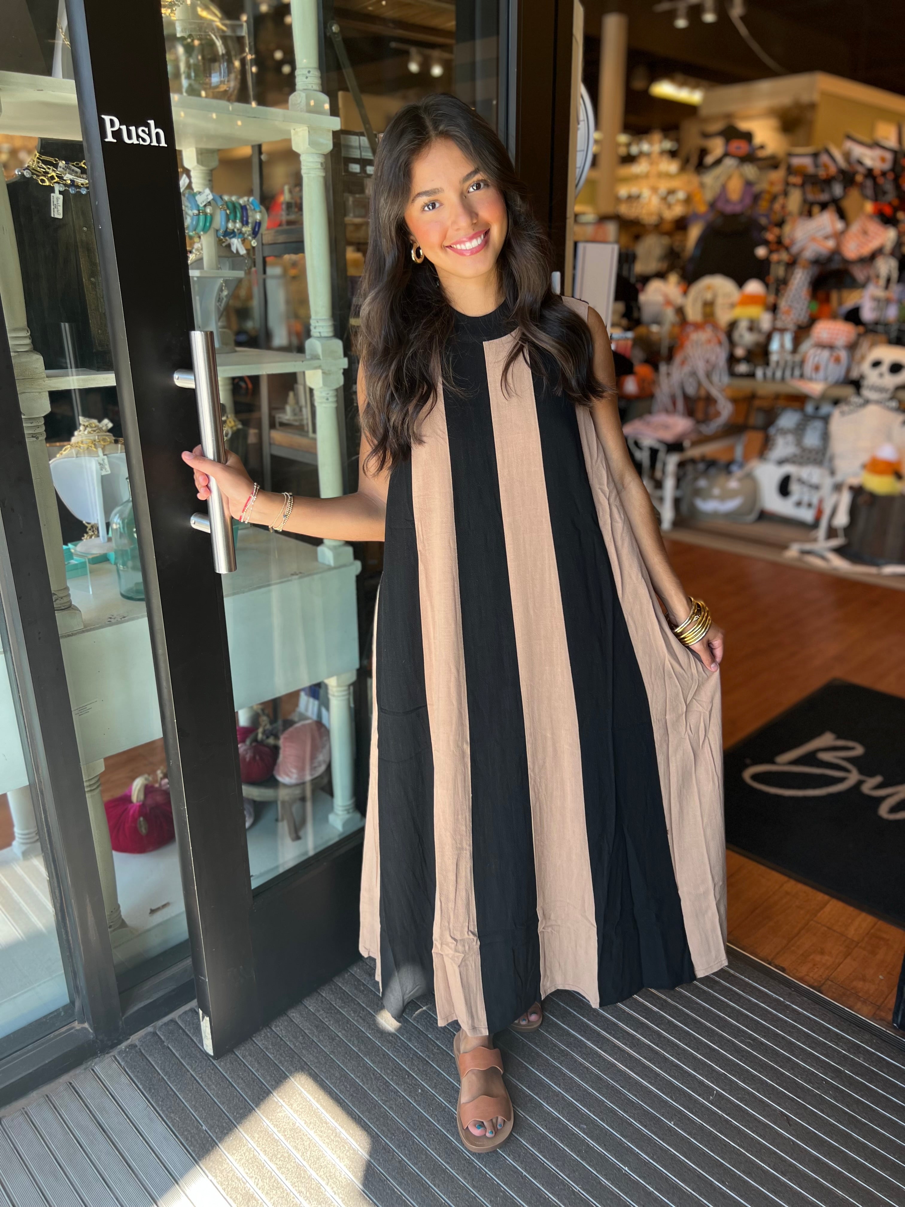 Neutral Stripe Dress