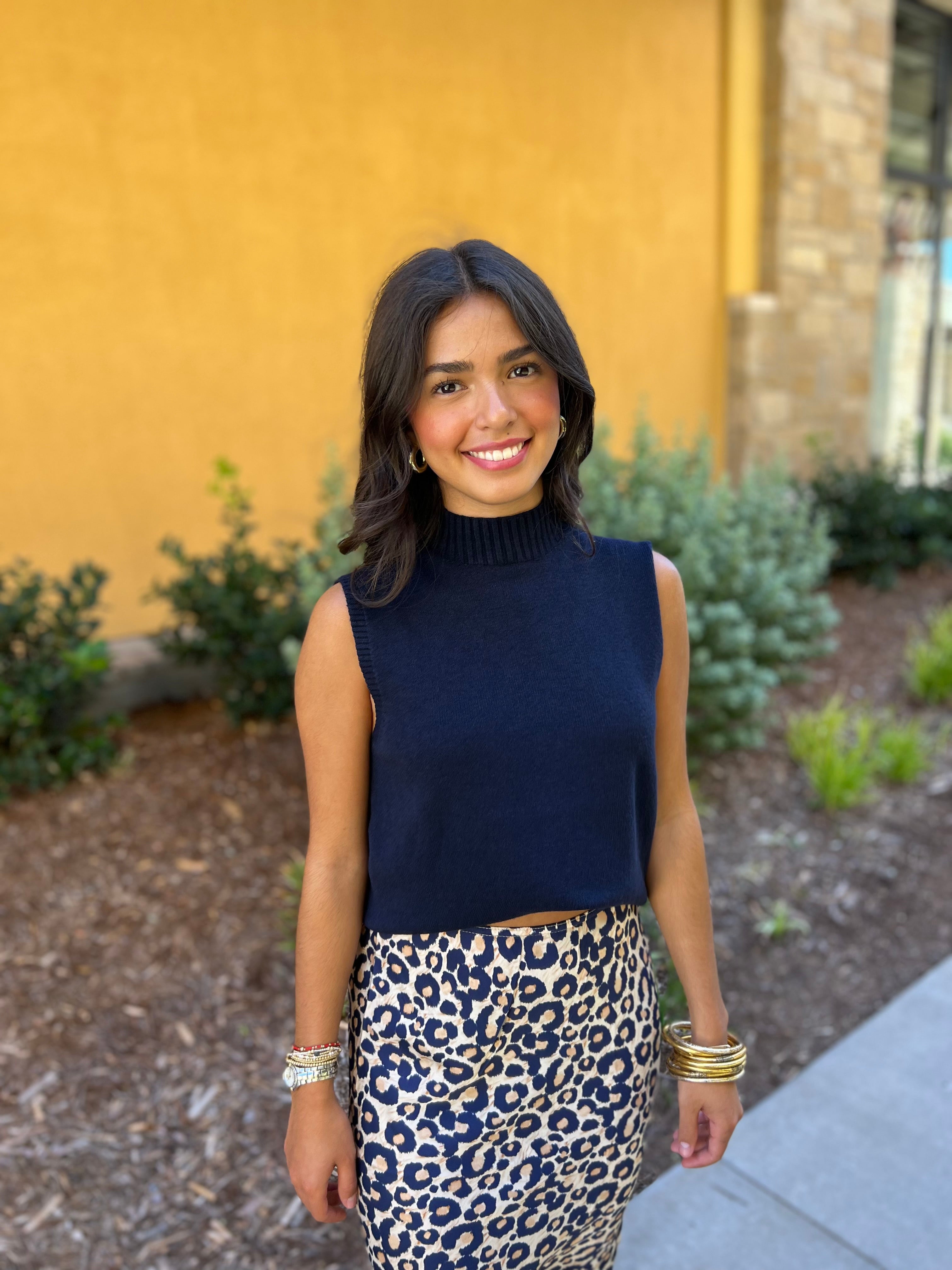 High Neck Sweater Top