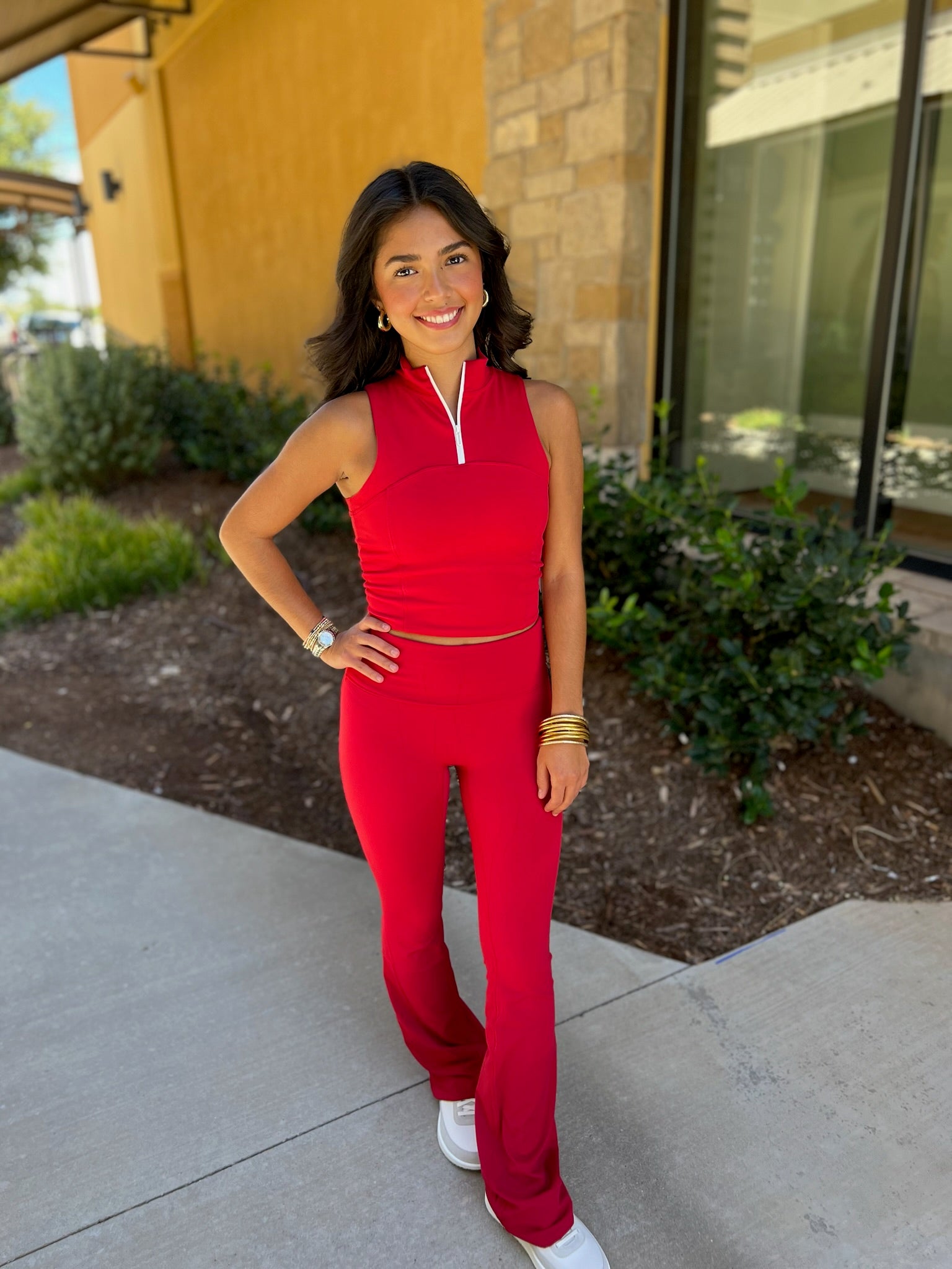 Gold Hinge Day to Night Quarter-Zip Tank Top