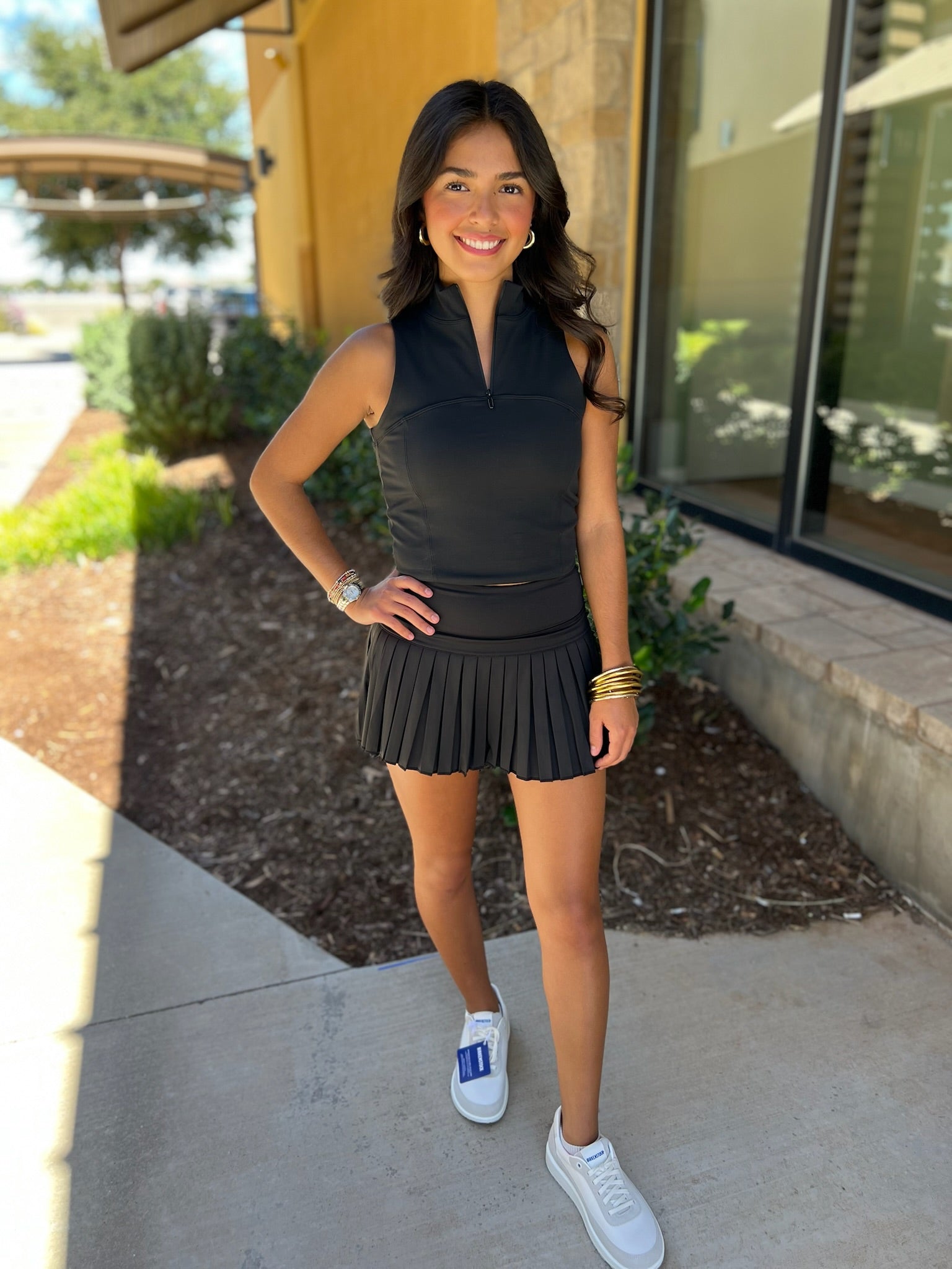 Gold Hinge Day to Night Quarter-Zip Tank Top