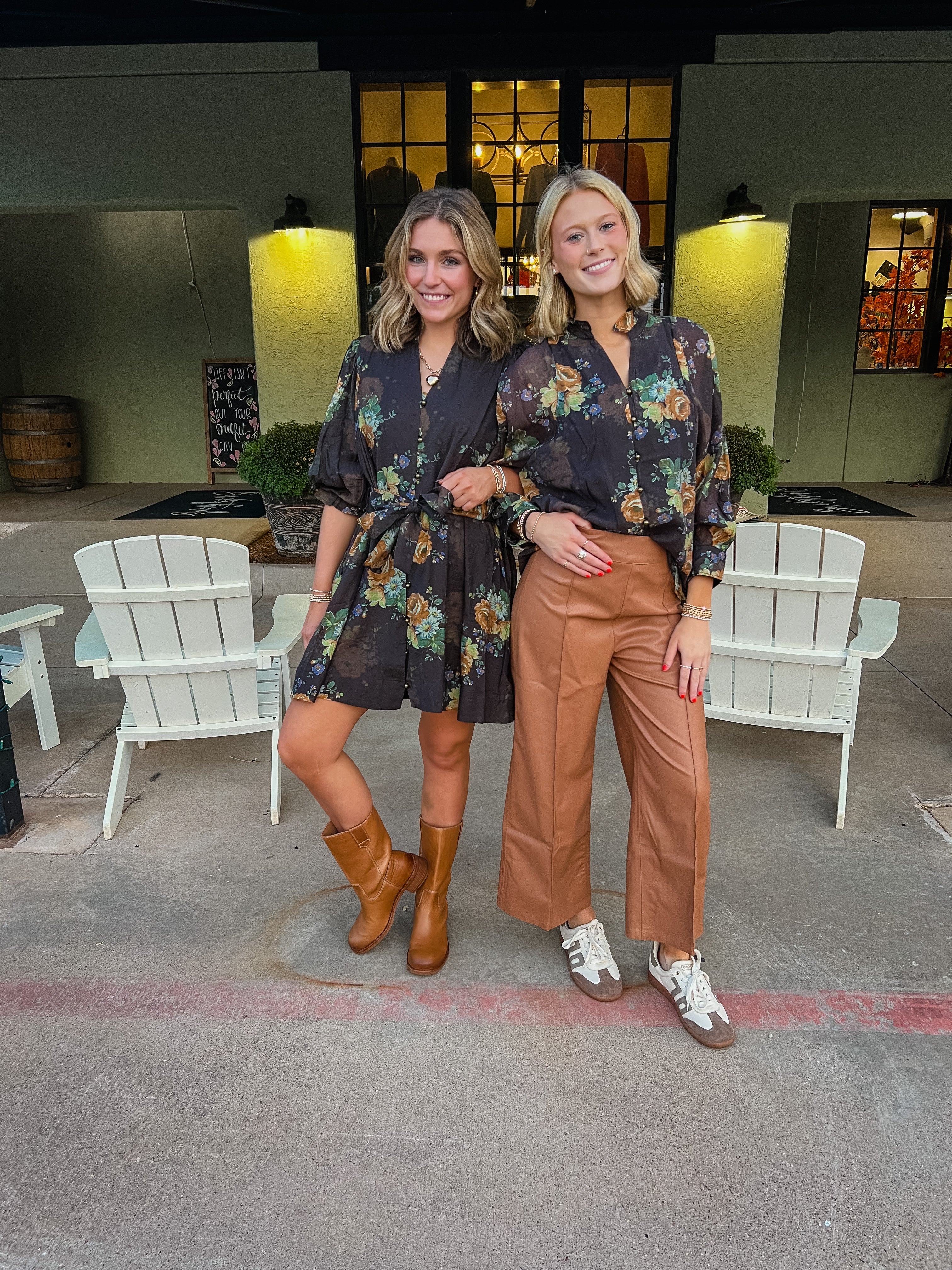 Midnight Meadow Collared Blouse