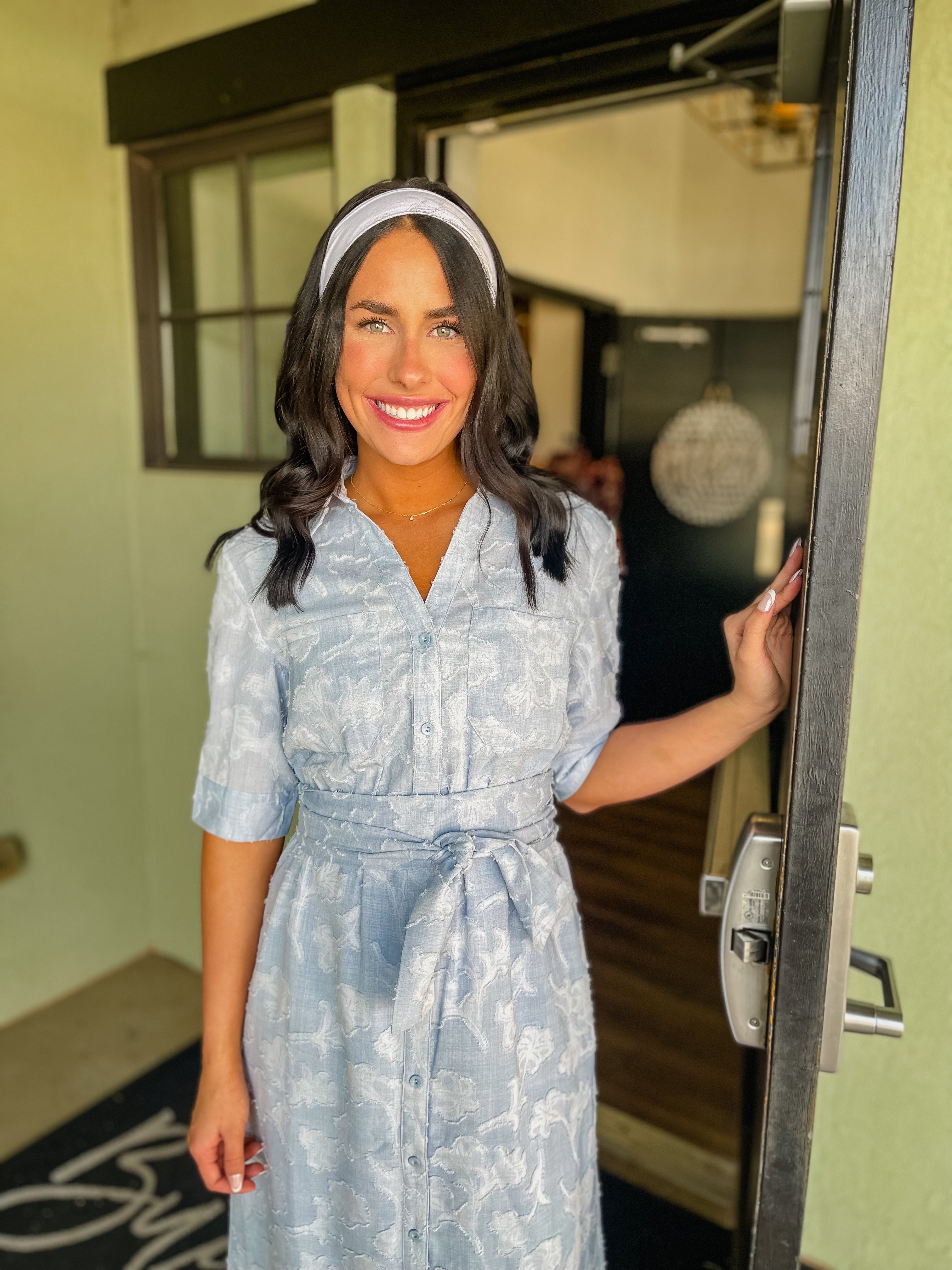 Soft Petal Midi Dress