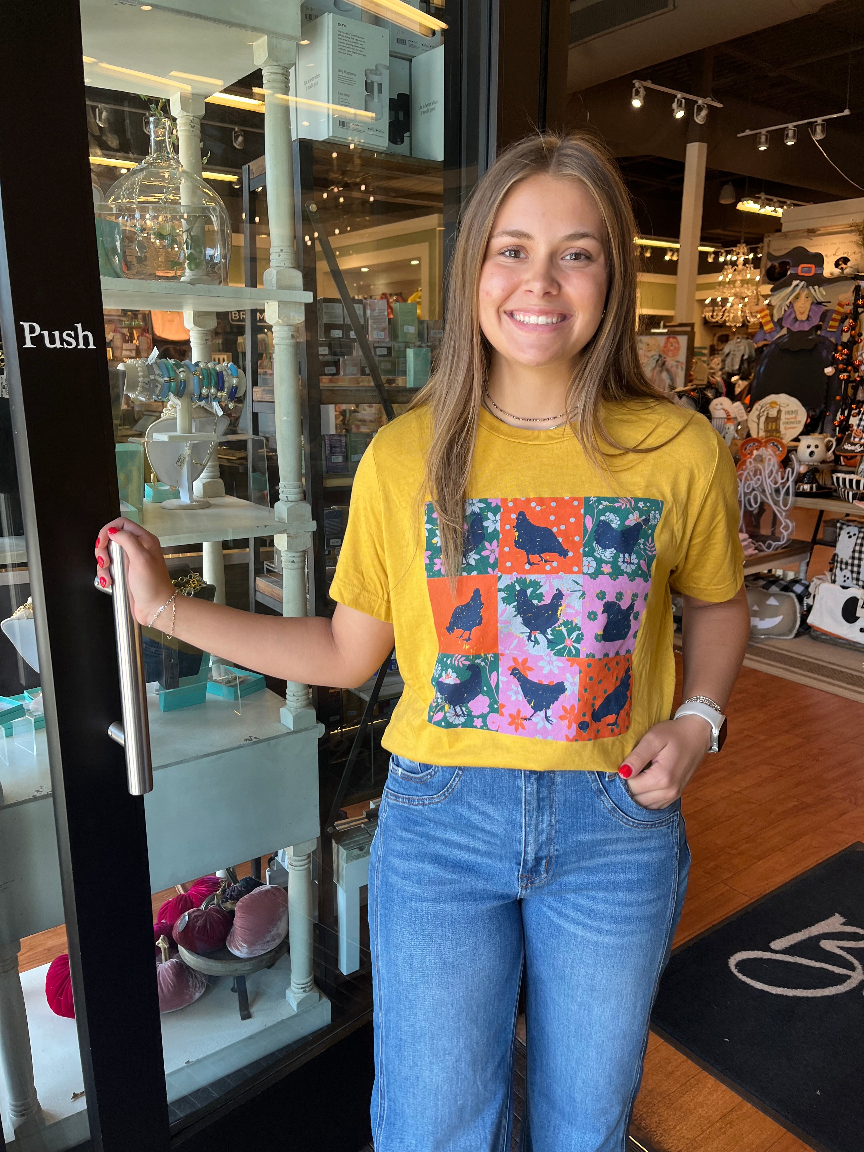 Checkered Chicken Tee