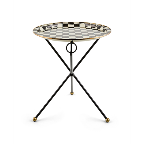 courtly check enamel tilt accent table