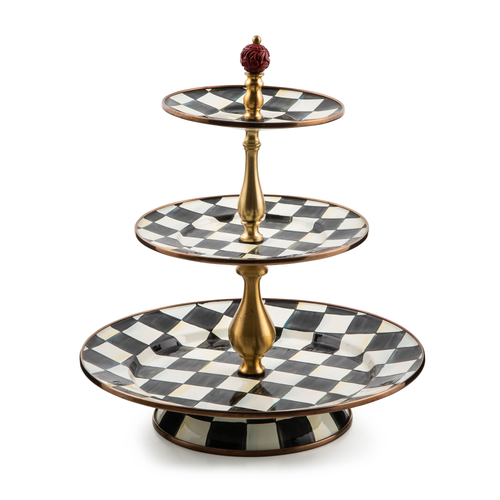 courtly check three tier sweet stand