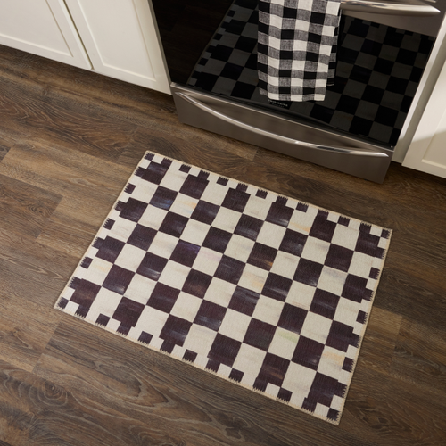 courtly checkered 2 x 3 washable rug