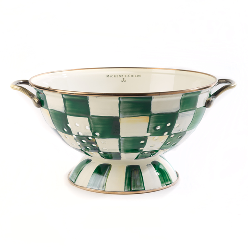 emerald check large colander