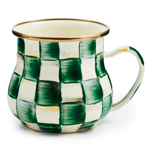 emerald check mug