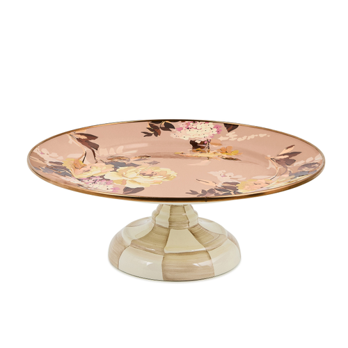 wild rose mauve small pedestal platter