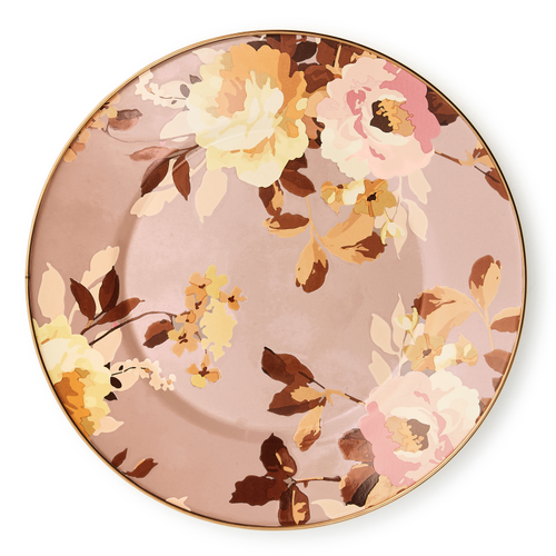 wild rose mauve dinner plate