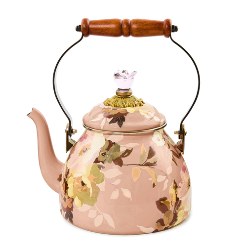 wild rose mauve 2 quart tea kettle