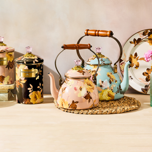 wild rose mauve 2 quart tea kettle