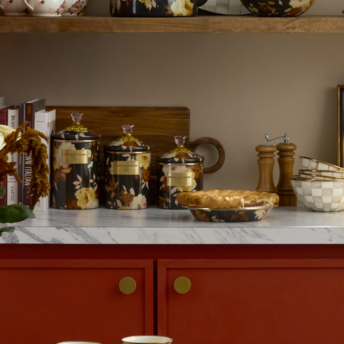wild rose brown small canister