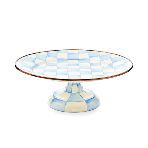 sky check small pedestal platter