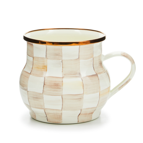 mocha check mug