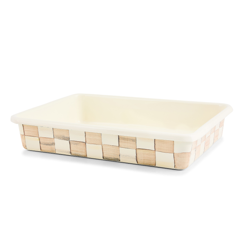 mocha check 9 x 13 baking pan