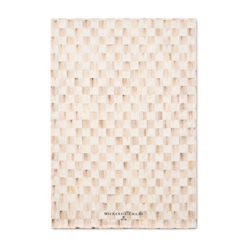 mocha check dish towel
