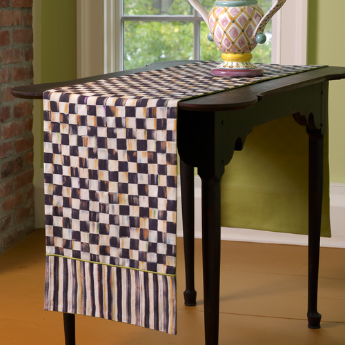 courtly check  stripe table runner